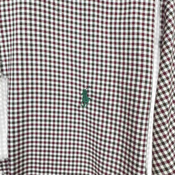 Polo Ralph Lauren NWT Classic Fit Maroon & Brown Checkered Long Sleeve Shirt - Picture 5 of 9
